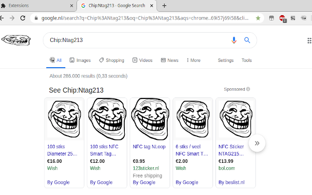 TrollFaceEverywhere in action